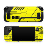 Cyber Steam Deck skin, Yellow Color Kawaii Steam Deck Decal Full Wrap cover Vinyl 3m Sticker - Tackydesign
